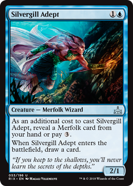 Silvergill Adept (Rivals of Ixalan) Light Play