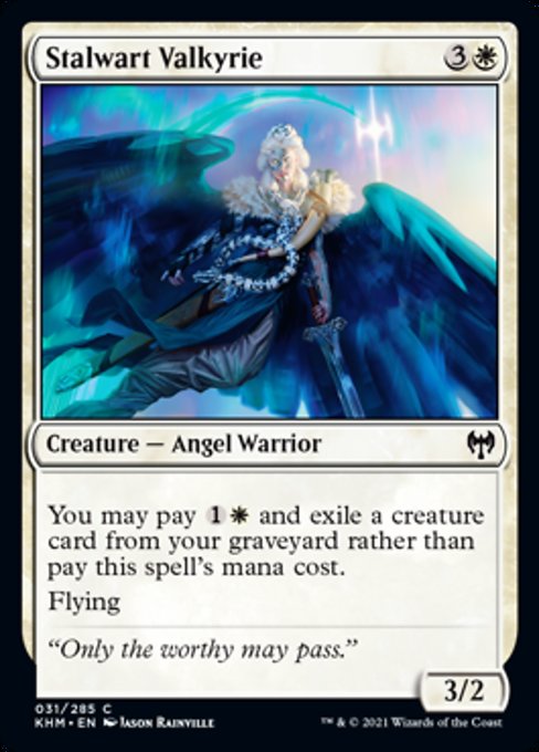 Stalwart Valkyrie (Kaldheim) Medium Play Foil