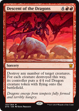 Descent of the Dragons (Dragons of Tarkir) Near Mint Foil