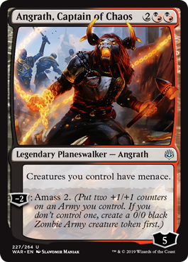 Angrath, Captain of Chaos (War of the Spark) Light Play Foil