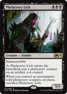 Phylactery Lich (Magic 2019 Core Set) Medium Play