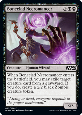 Boneclad Necromancer (Magic 2020 Core Set) Medium Play