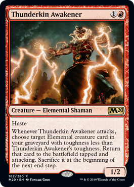 Thunderkin Awakener (Magic 2020 Core Set) Light Play Foil