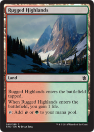 Rugged Highlands (Khans of Tarkir) Near Mint