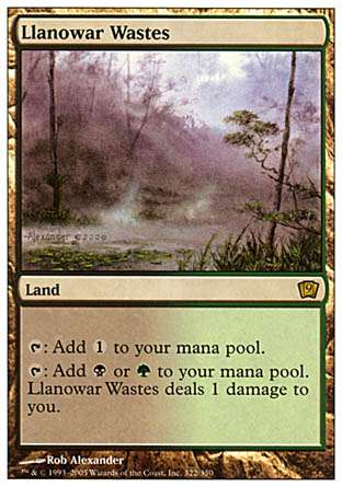 Llanowar Wastes (9th Edition) Medium Play