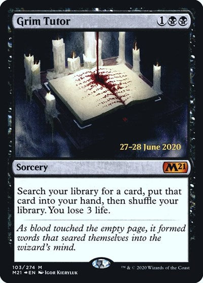 Grim Tutor (Promos: Prerelease Cards) Near Mint Foil
