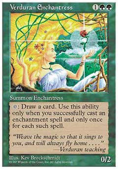 Verduran Enchantress (5th Edition) Light Play