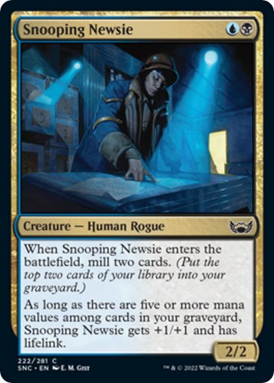 Snooping Newsie (Streets of New Capenna) Near Mint Foil
