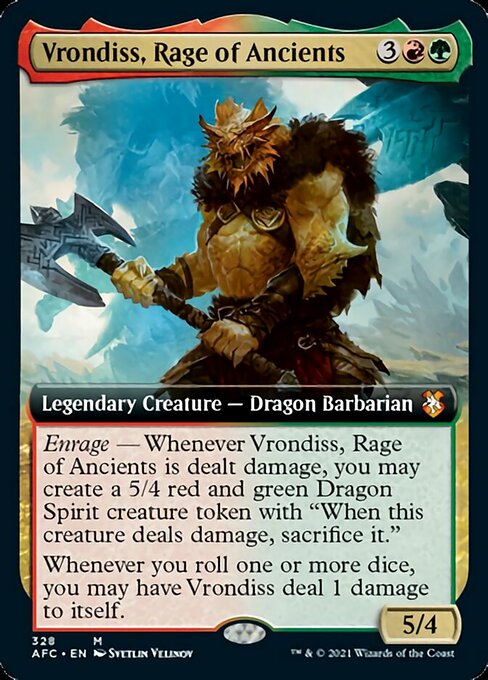 Vrondiss, Rage of Ancients (Extended Art) (Commander 2021 Forgotten Realms) Near Mint