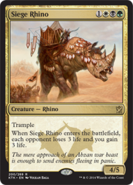 Siege Rhino (Khans of Tarkir) Medium Play
