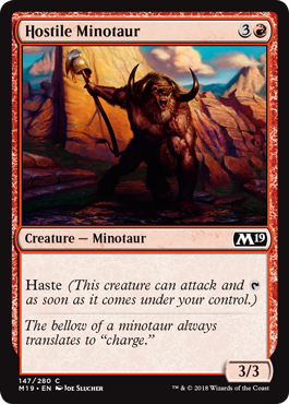 Hostile Minotaur (Magic 2019 Core Set) Near Mint
