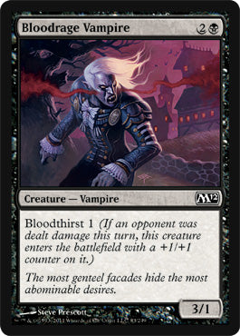 Bloodrage Vampire (Magic 2012 Core Set) Medium Play