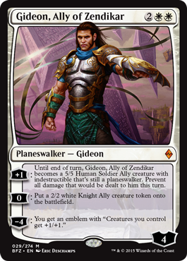 Gideon, Ally of Zendikar (Battle for Zendikar) Light Play