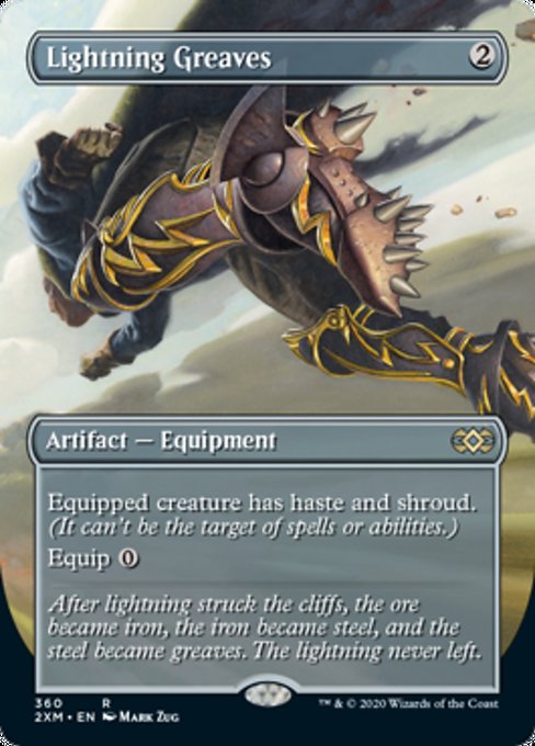 Borderless Lightning Greaves (Double Masters) Near Mint Foil