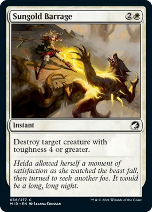 Sungold Barrage (Innistrad: Midnight Hunt) Near Mint