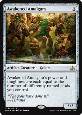 Awakened Amalgam (Rivals of Ixalan) Medium Play