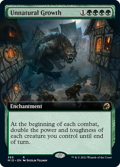 Unnatural Growth (Extended Art) (Innistrad: Midnight Hunt) Near Mint Foil