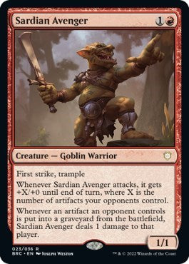 Sardian Avenger (Commander: The Brothers' War) Light Play