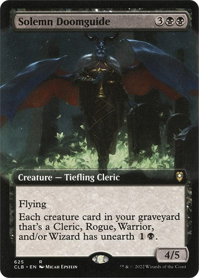 Solemn Doomguide (Extended Art) (Commander Legends: Battle for Baldur's Gate) Near Mint