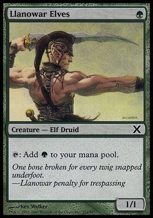 Llanowar Elves (10th Edition) Medium Play