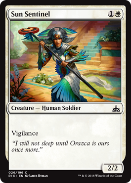 Sun Sentinel (Rivals of Ixalan) Light Play