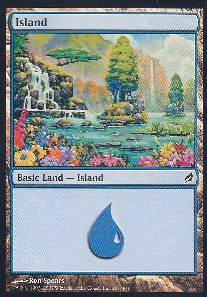 Island (287) (Lorwyn) Medium Play Foil