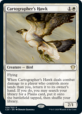 Cartographer's Hawk (Commander 2020 Ikoria) Medium Play
