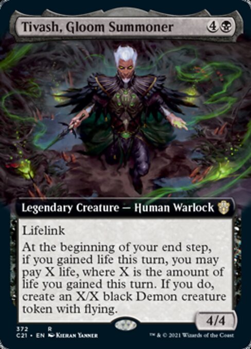 Tivash, Gloom Summoner (Extended Art) (Commander 2021 Strixhaven) Near Mint