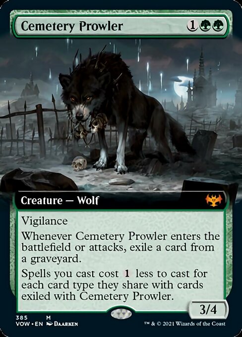 Cemetery Prowler (Extended Art) (Innistrad: Crimson Vow) Damaged / Poor