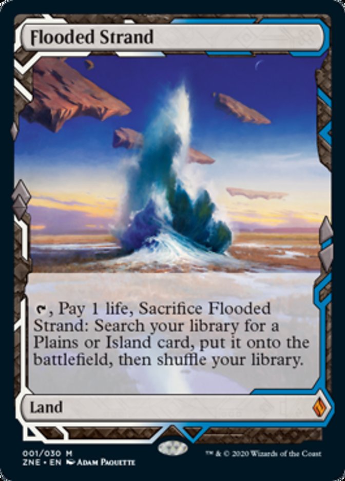 Flooded Strand (Zendikar Rising Expeditions) Light Play Foil