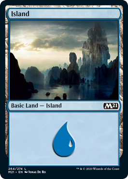 Island (264) (Magic 2021 Core Set) Light Play