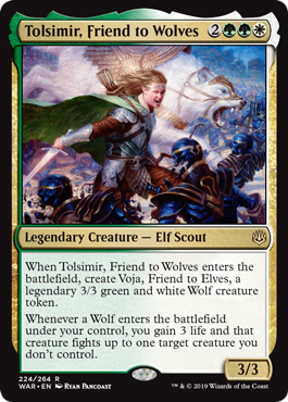 Tolsimir, Friend to Wolves (War of the Spark) Medium Play