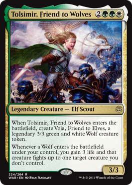 Tolsimir, Friend to Wolves (War of the Spark) Near Mint Foil