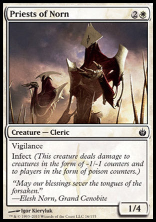 Priests of Norn (Mirrodin Besieged) Medium Play Foil