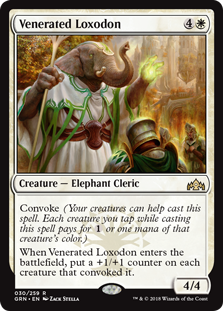 Venerated Loxodon (Guilds of Ravnica) Medium Play