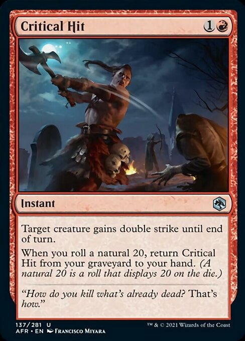 Critical Hit (Adventures in the Forgotten Realms) Near Mint