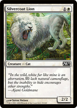 Silvercoat Lion (Magic 2013 Core Set) Light Play