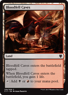 Bloodfell Caves (Commander 2017) Near Mint