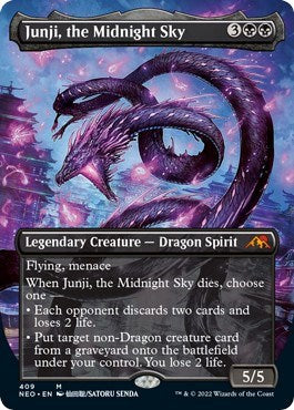 Junji, the Midnight Sky (Borderless) (Kamigawa: Neon Dynasty) Near Mint Foil