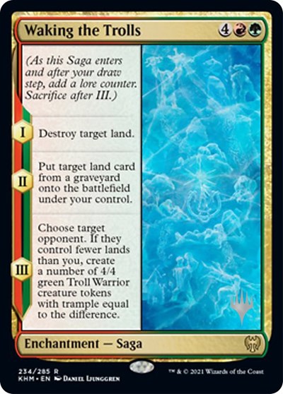 Waking the Trolls (Promo Pack: Kaldheim) Light Play