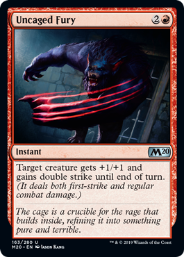 Uncaged Fury (Magic 2020 Core Set) Near Mint