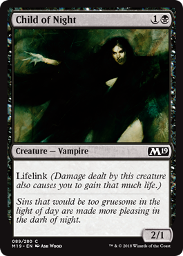 Child of Night (Magic 2019 Core Set) Near Mint