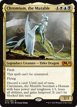 Chromium, the Mutable (Magic 2019 Core Set) Near Mint