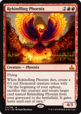 Rekindling Phoenix (Rivals of Ixalan) Near Mint