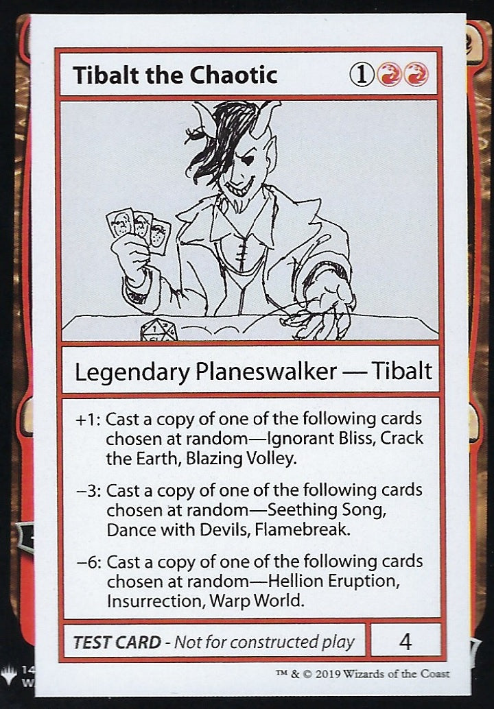 Tibalt the Chaotic (Mystery Booster Test Print) Near Mint