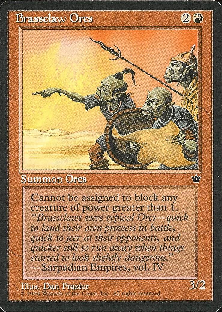 Brassclaw Orcs (3) (Fallen Empires) Medium Play