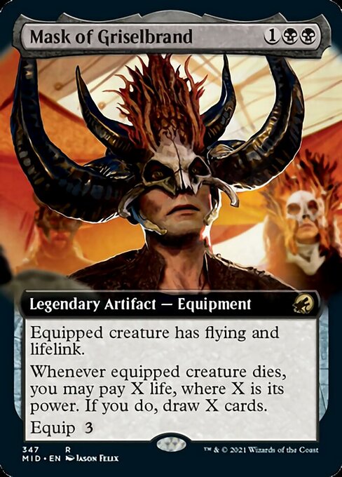 Mask of Griselbrand (Extended Art) (Innistrad: Midnight Hunt) Near Mint Foil
