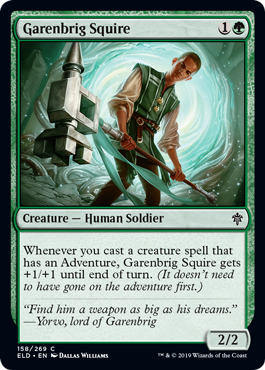Garenbrig Squire (Throne of Eldraine) Light Play