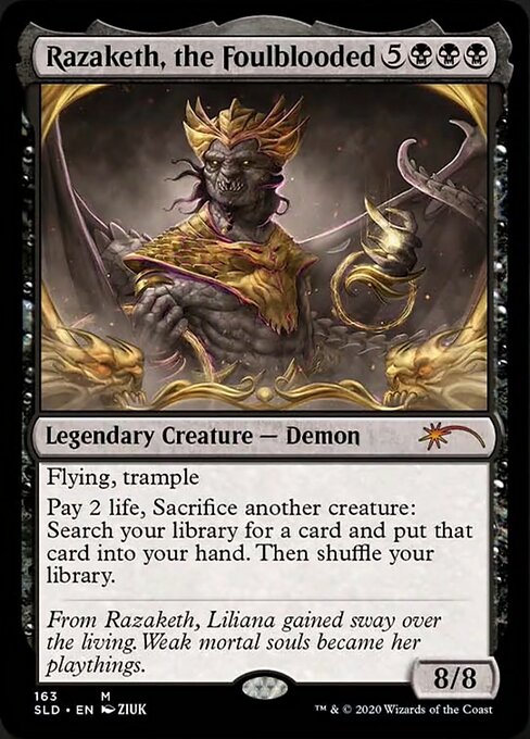 Razaketh, the Foulblooded (Secret Lair) Medium Play Foil