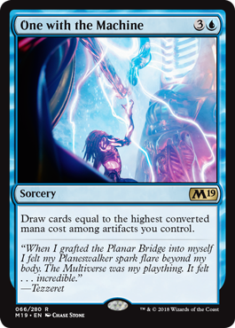 One with the Machine (Magic 2019 Core Set) Light Play